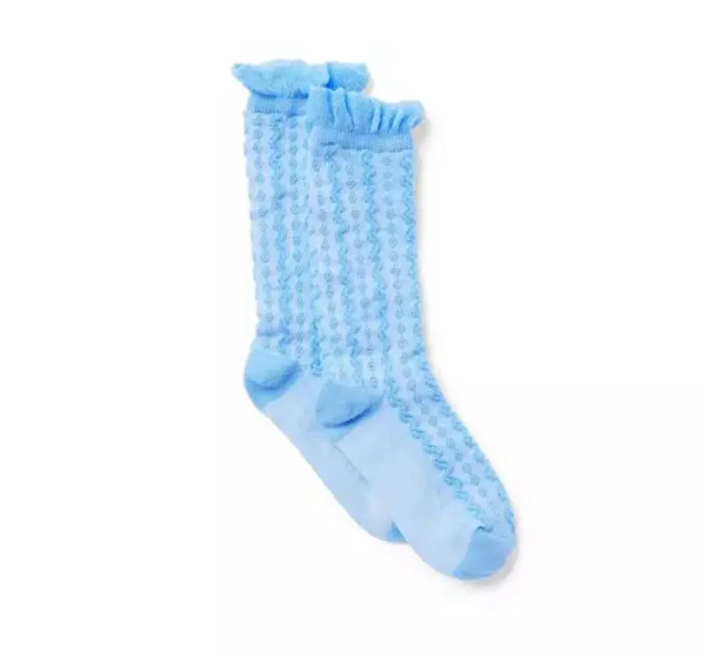 Janie and Jack NWT Blue Pointelle Sock. Size 6-12 Months